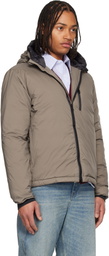 Canada Goose Taupe 'Black Label' Lodge Hooded Down Jacket