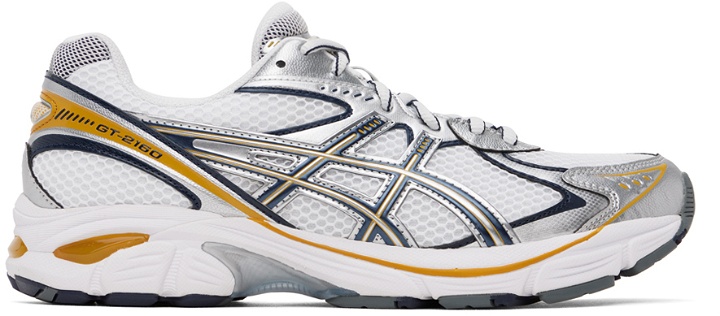Photo: Asics White & Silver GT-2160 Sneakers