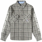 Billionaire Boys Club Men's Check Button Down Shirt in Grey