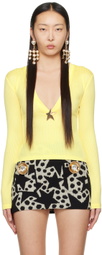 AREA Yellow Star Stud Top