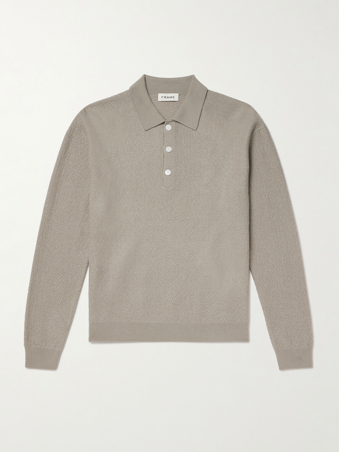 FRAME - Wool Polo Sweater - Gray