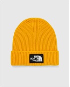 The North Face Logo Box Cuffed Beanie Yellow - Mens - Beanies