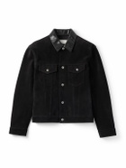 Jil Sander - Leather-Trimmed Suede Trucker Jacket - Black