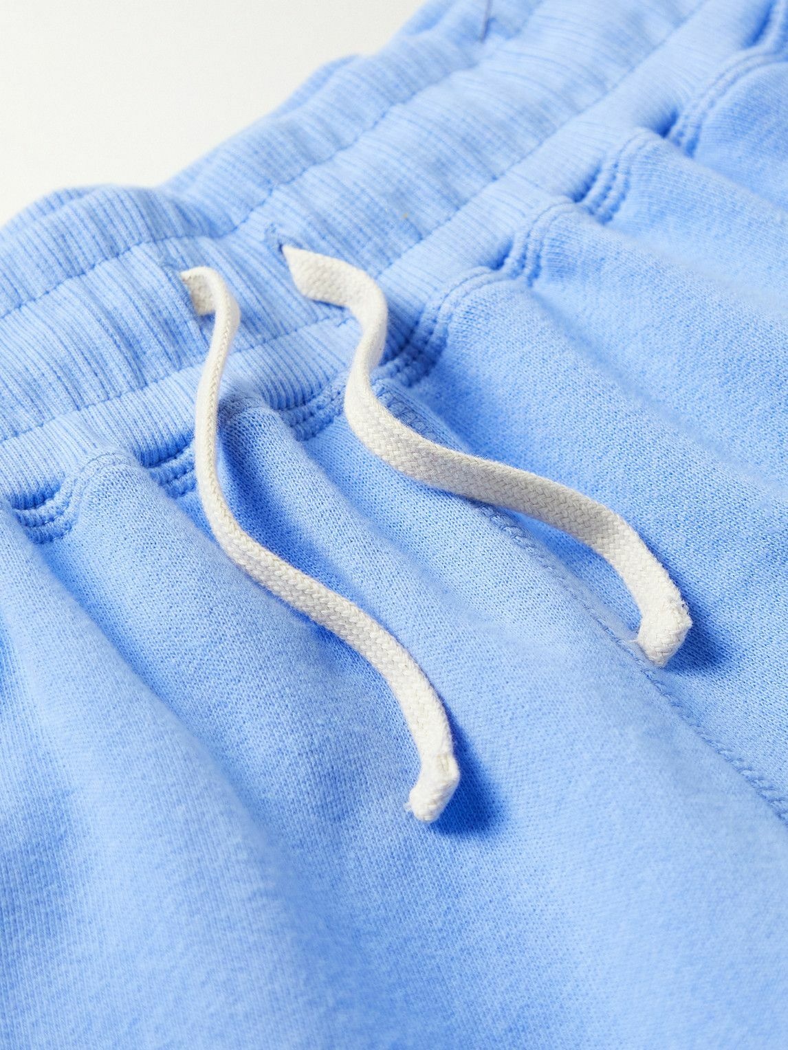 Bather - Straight-Leg Organic Cotton-Jersey Shorts - Blue Bather