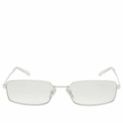Prada Eyewear Women's A60S Sunglasses in Silver/Light Green Silver Gradient 