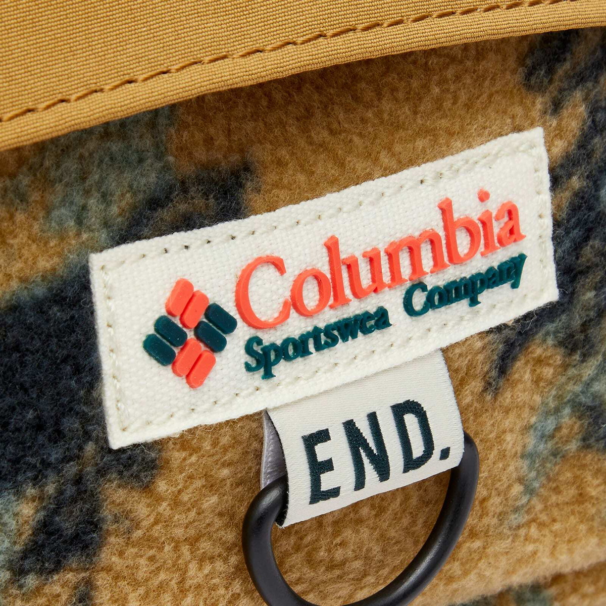 END. x Columbia 'Douglas Fir' Fleece Hip Pack in Glare Print