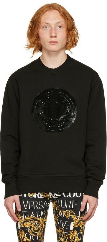 Photo: Versace Jeans Couture Black V-Emblem Sweatshirt