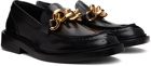 Versace Black Curb Chain Loafers