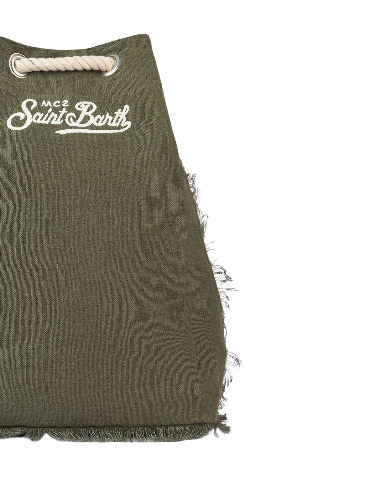MC2 Saint Barth Green Boat Linen Backpack