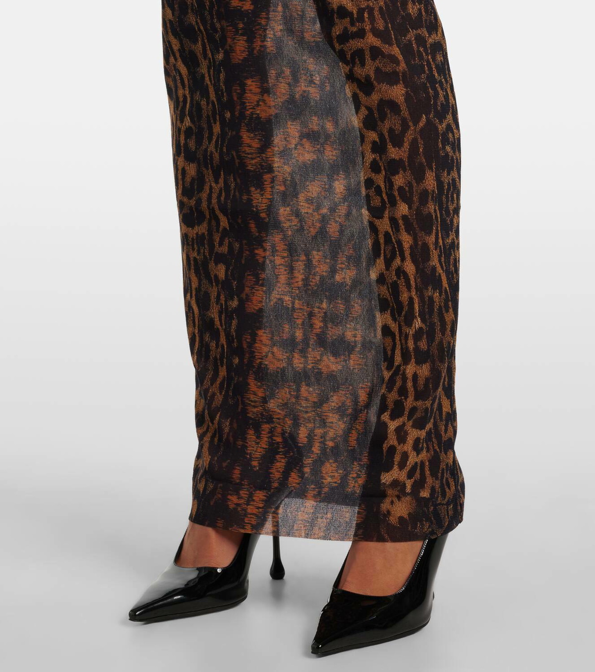 Jean Paul Gaultier Leopard-printed mesh maxi dress Jean Paul Gaultier Jean Paul Gaultier Leopard-printed mesh maxi dress Jean Paul Gaultier