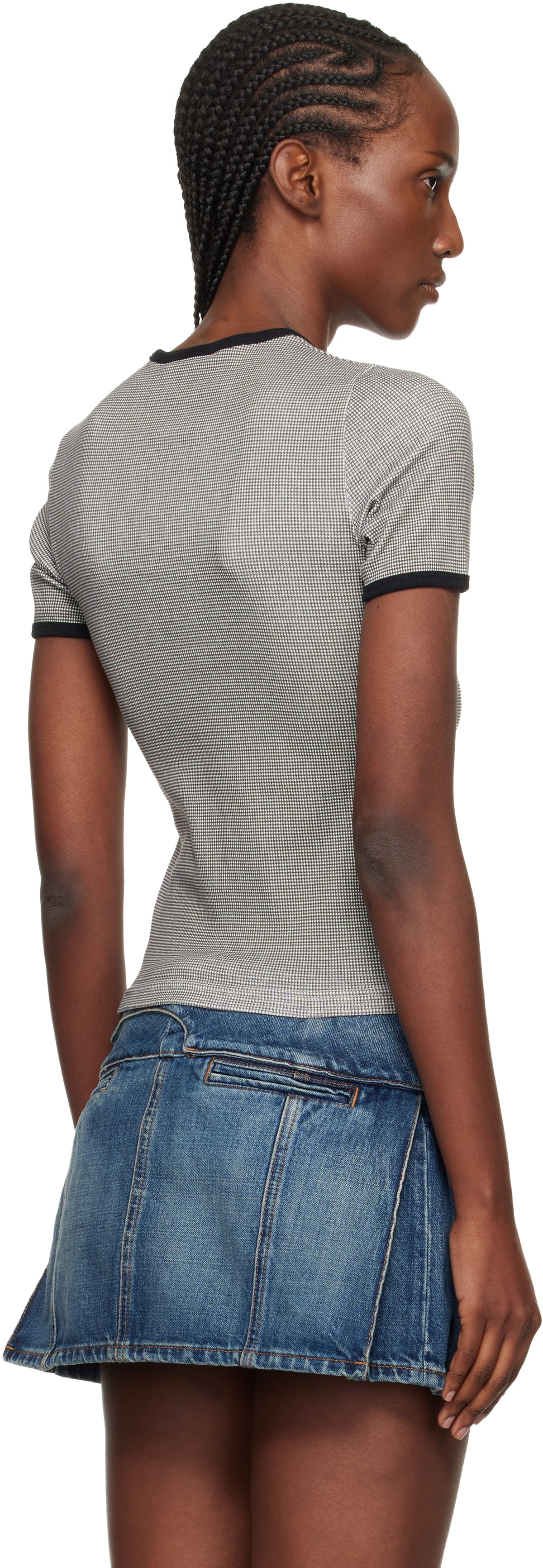 Courrèges Black & White Signature Contrast T-shirt