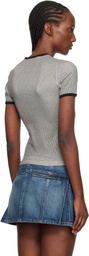 Courrèges Black & White Signature Contrast T-shirt
