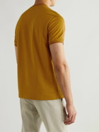 Loro Piana - Contrast-Tipped Sea Island Cotton-Piqué T-shirt - Yellow