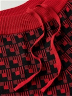 adidas Consortium - Wales Bonner Straight-Leg Jacquard-Knit Shorts - Red