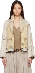 Isabel Marant Beige Julissa Cotton Bomber Jacket
