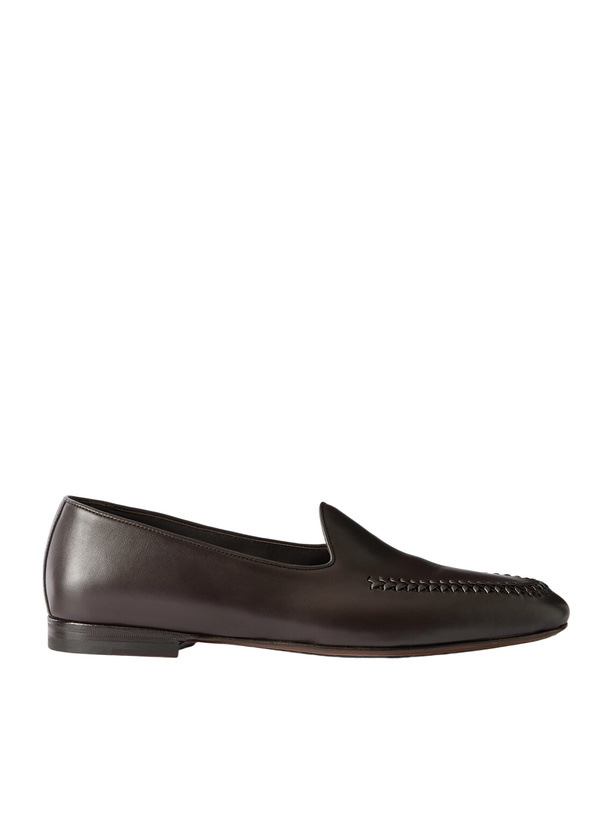 Photo: Manolo Blahnik - Brera Leather Loafers - Brown