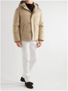 Loro Piana - Padded Shell-Trimmed Cashmere Hooded Down Jacket - Neutrals