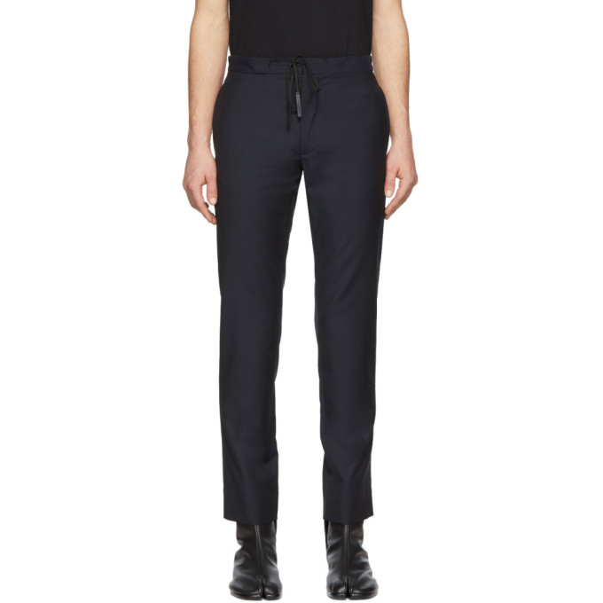 Maison Margiela Navy Wool Trousers Maison Margiela