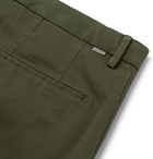 Incotex - Anthracite Slim-Fit Stretch-Cotton Twill Trousers - Green