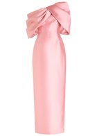 Solace London Davina One-shoulder Faille Gown Light Pink