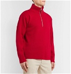 Albam - Wool Half-Zip Sweater - Red