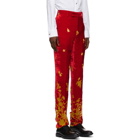 Paul Smith 50th Anniversary Red and Orange Velvet Gents Trousers