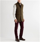 Purdey - Hawick Wool and Cashmere-Blend Tweed Gilet - Green