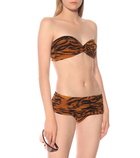 Norma Kamali Bill tiger-print bikini bottoms