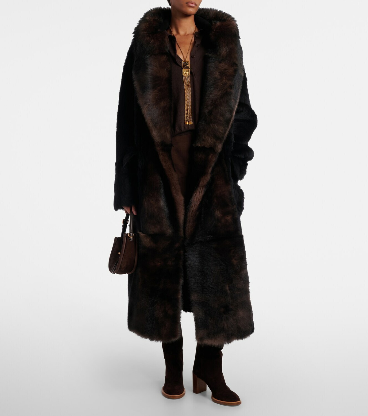 Altuzarra Geoff shearling wrap coat