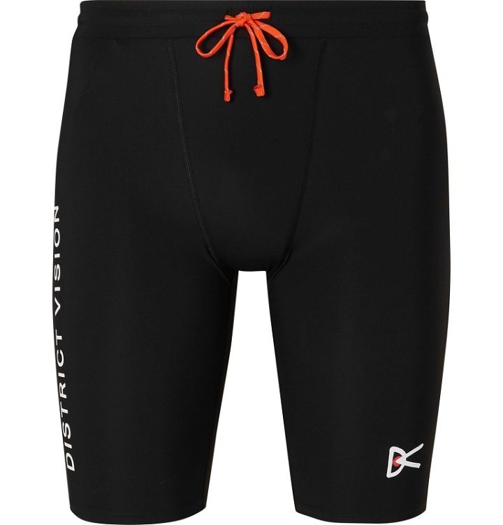Photo: DISTRICT VISION - Speed Tight Stretch Tech-Shell Running Shorts - Black