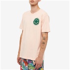 Good Morning Tapes Men's Sun Logo T-Shirt in Peach