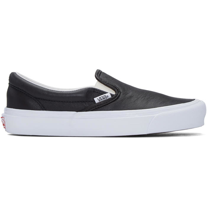 Photo: Vans Black OG Classic Slip-On Sneakers