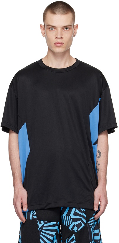 Photo: Comme des Garçons Homme Plus Black Checked T-Shirt