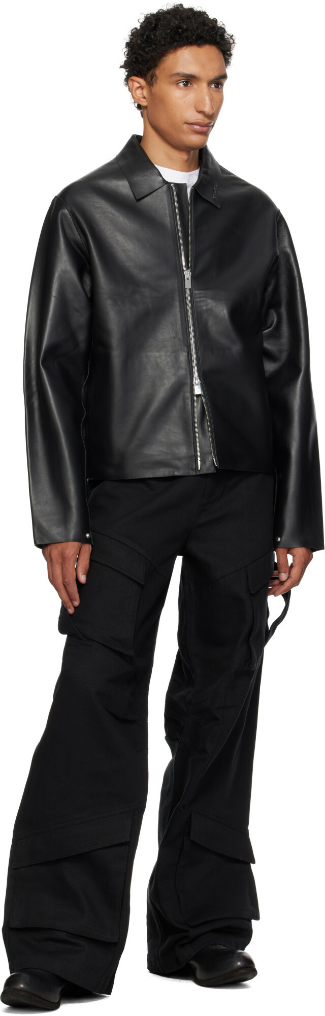 HELIOT EMIL Black Cellulae Cargo Pants