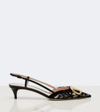 Valentino Garavani VLogo lace slingback pumps