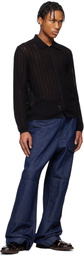 Holzweiler Black Rina Crochet Cardigan