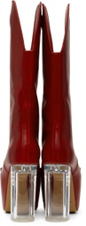 Rick Owens Red Kowboy Grill Platform 45 Boots