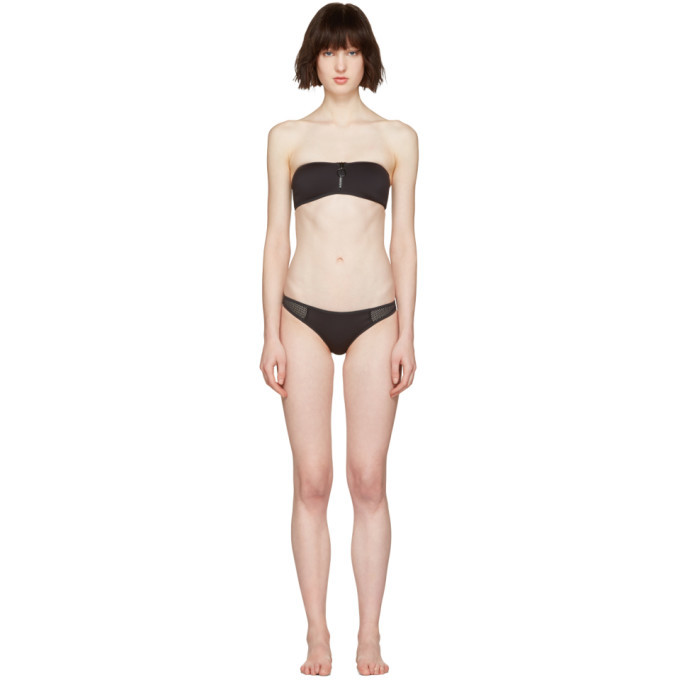 Stella McCartney Neoprene & Mesh Bandeau Bikini Top & Neoprene