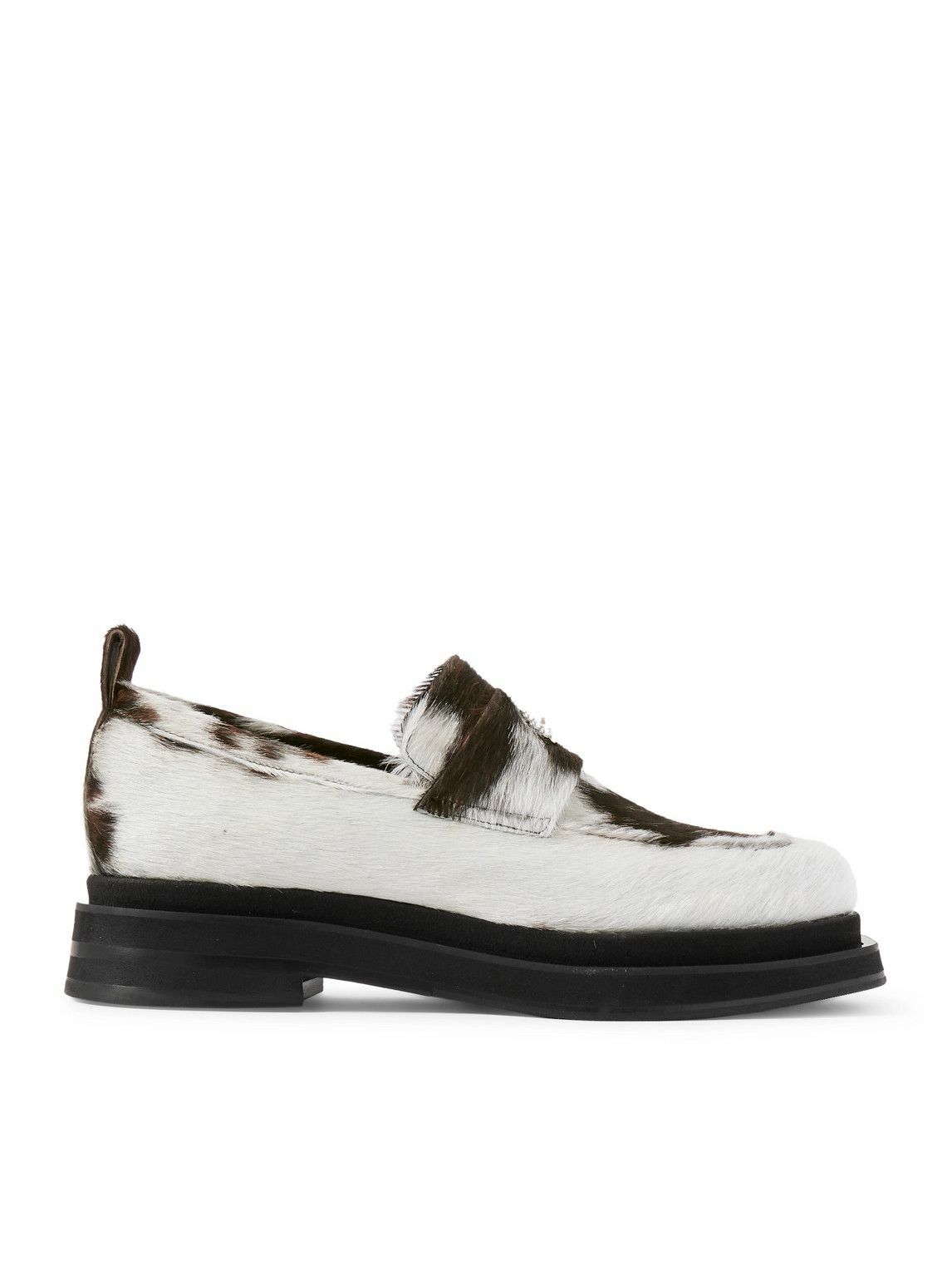 Simone Rocha - Faux Pearl-Embellished Calf Hair Loafers - White
