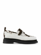 Simone Rocha - Faux Pearl-Embellished Calf Hair Loafers - White
