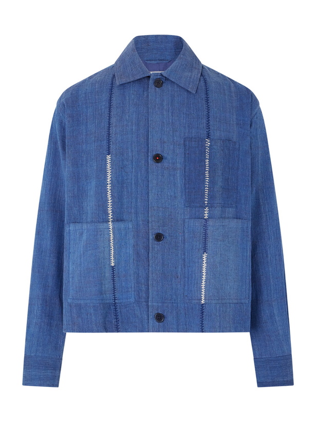 Photo: Kardo - Bodhi Cotton-Jacquard Jacket - Blue