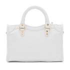 Balenciaga White Nano City Bag
