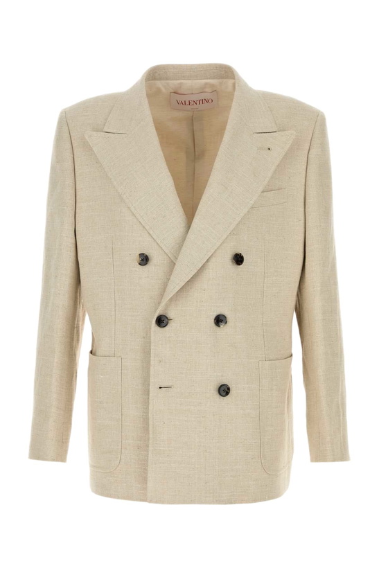 Photo: Valentino Garavani Beige Linen Blend Blazer