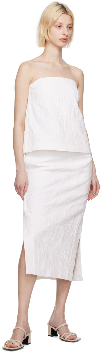 CO White Slit Midi Skirt