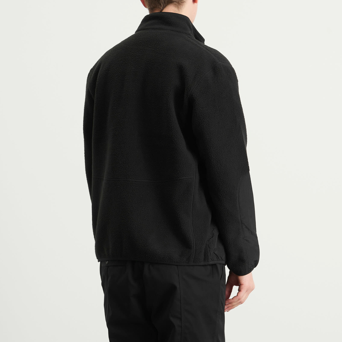 Purple Mountain Observatory Men's Borg Sherpa Fleece Jacket in Black