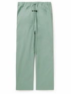 FEAR OF GOD ESSENTIALS - Logo-Appliquéd Cotton-Blend Twill Drawstring Trousers - Green