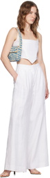 Staud White Vaga Tank Top