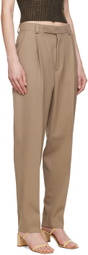 Teurn Studios SSENSE Exclusive Beige Pleated Trousers