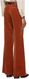 Gucci Orange Velvet Trousers