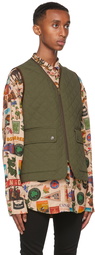 Dsquared2 Green Quilted Puffer Vest